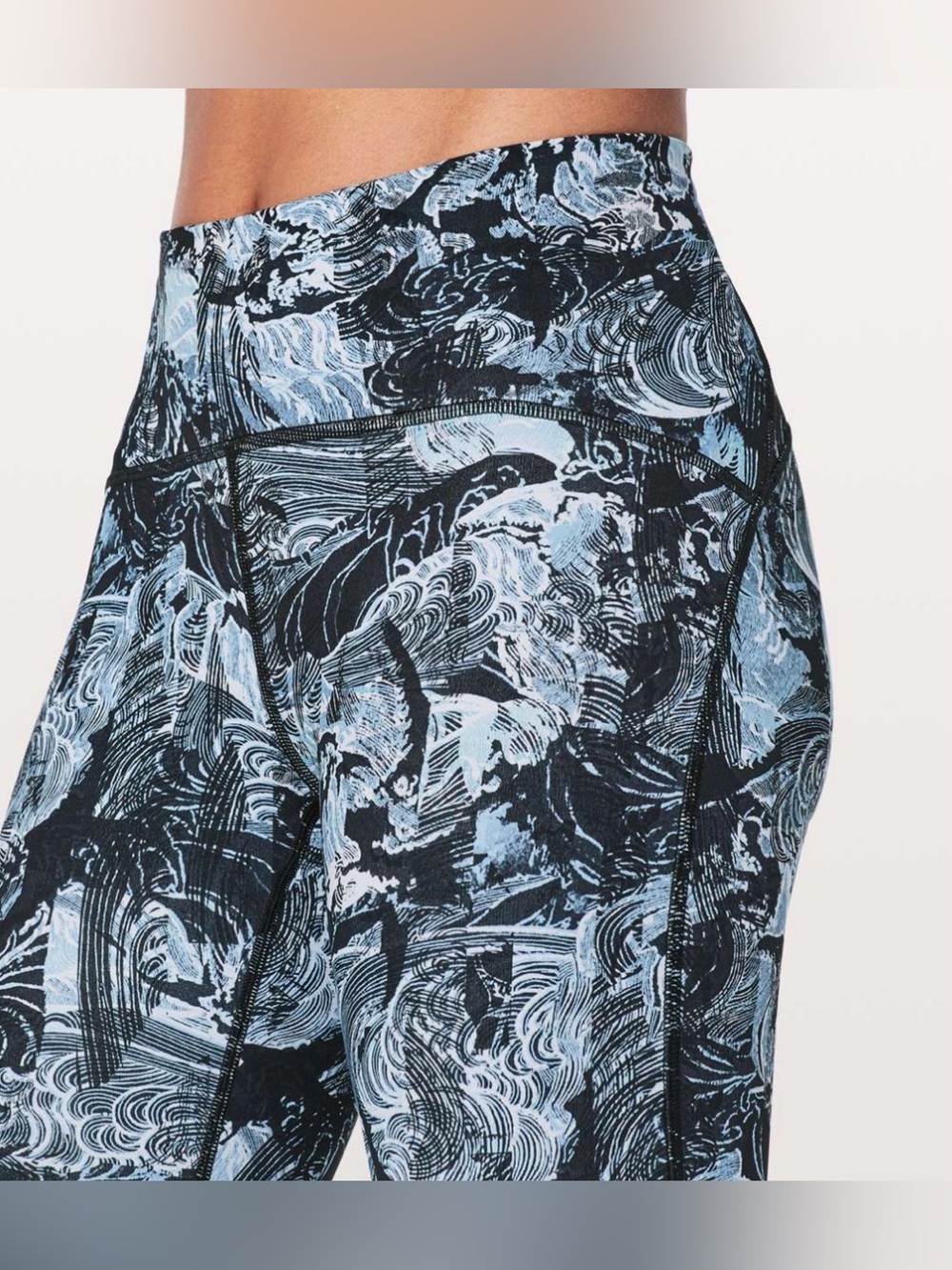 Lululemon Train Times 7/8 Pant 25” Eternal Wave Starlight Black Size 4